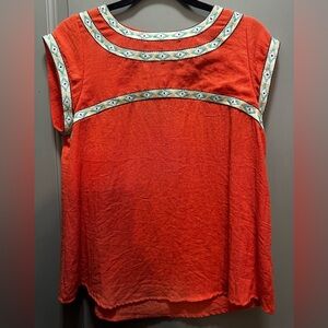 THML Size M Coral Tank Top with Trim EUC